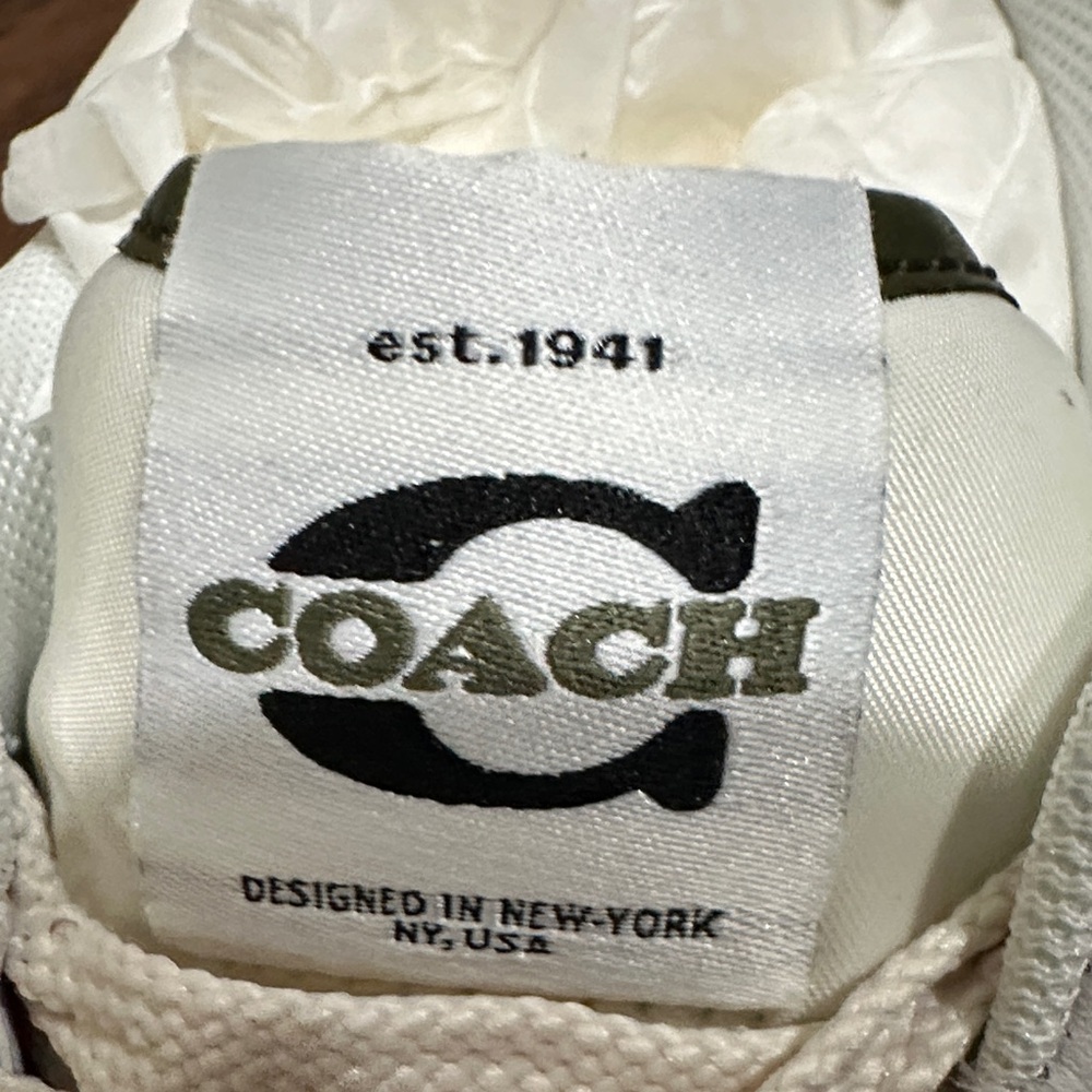 Coach Soho Sneaker in Olive/Optic White - Women's Size 7 - Picture 3 of 15